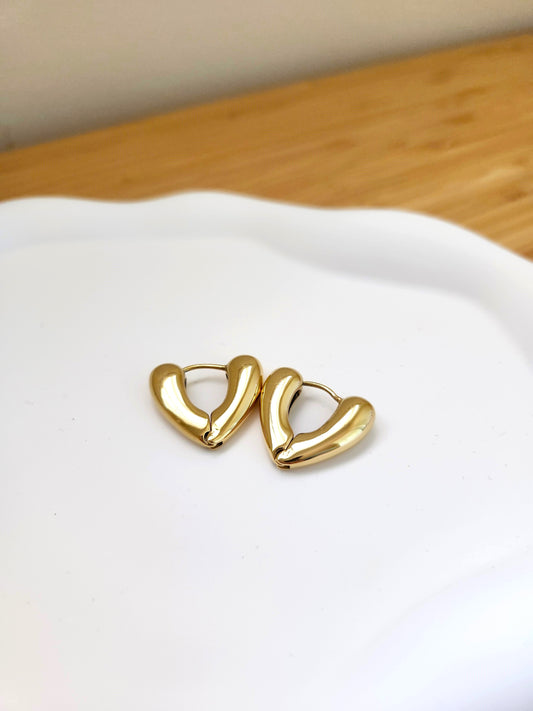 Heart Hoop Earrings